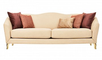 Диван 3-х местный Angel, цвет кремовый, ножки белые